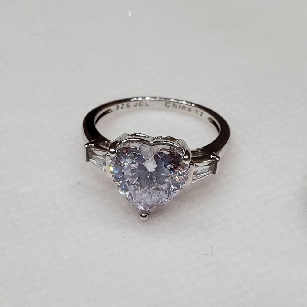 Heart-Shaped CZ Ring